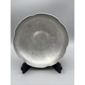 Vintage Hand Wrought Aluminum Serving Bowl - 12in Wilton Specialties Co Brooklyn